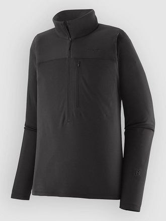 Patagonia R1 Ultralight 1/2 Half-Zip Jersey negro