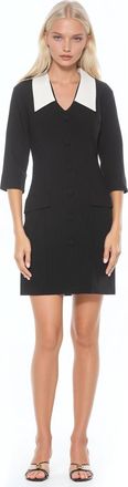 Alexia Admor Isolde Dropped Collar Button Down Dress in Black at Nordstrom, Size 10