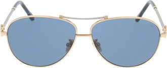 Fred Perry Stijlvolle Zonnebril - unisex - Zonnebrillen - Geel - ONE Size - Accessoires