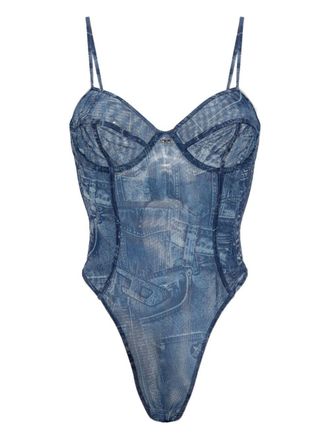 Diesel bedrukte bodysuit
