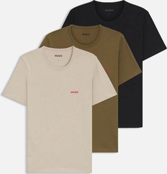 HUGO BOSS Mens 3 Pack of Underwear T-Shirts - Multi - Size: 40