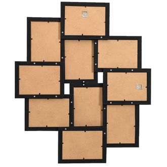 Berkfield Home Modern Collage Photo Frame for 10x(13x18 cm) Picture Black MDF | Size: 13x18 cm