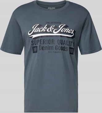 Jack & Jones Jack & Jones T-Shirt mit Label-Print in Blau, Größe S