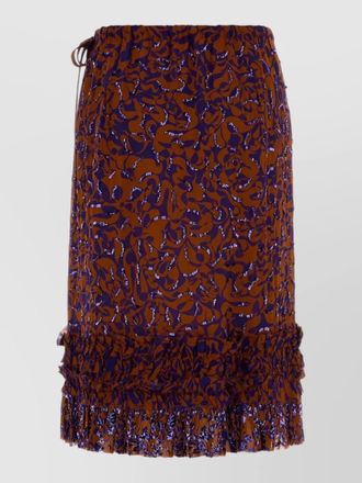 Dries Van Noten printed straight skirt
