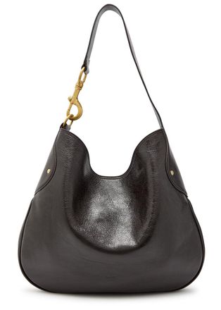 Mulberry Hackney Glossed Grained Leather Shoulder bag - Brown - One Size
