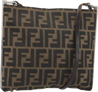 Fendi Pre-owned Mini Bags, female, Brown, Size: ONE SIZE Pre-owned Canvas Mini Bag