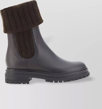 Gianvito Rossi leather ankle boots chunky sole