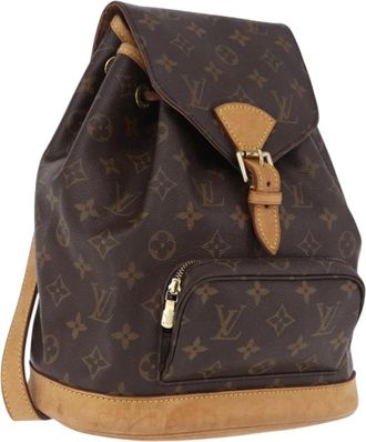 Louis Vuitton Vintage Montsouris Monogram Canvas Brown Canvas Backpack Bag (Pre-Owned)