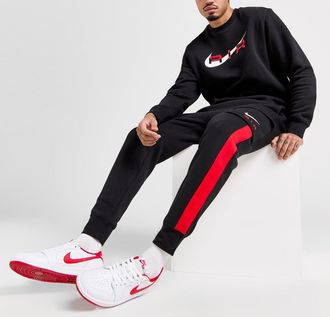 Nike Mens Air Black/Red Swoosh Crewneck Tracksuit - Size X-Large