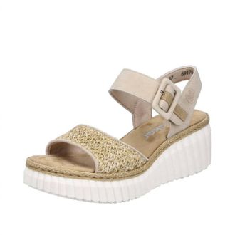 Rieker Womens Wedge Sandal In Beige