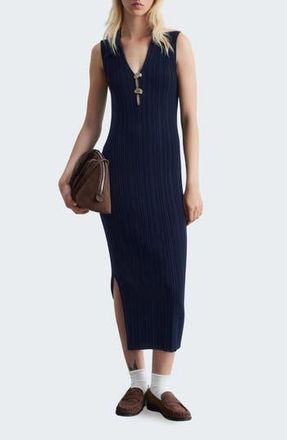 & Other Stories Sleeveless Rib Midi Sweater Dress in Blue Dark at Nordstrom Rack, Size Medium
