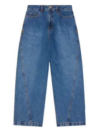 Ader Error panelled jeans - unisex - Cotton - S - Blue