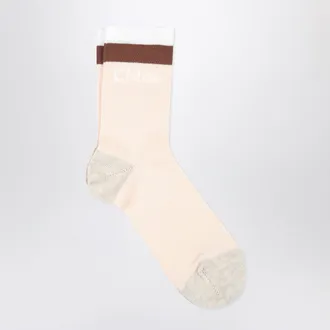 Chlo&eacute; Light pink socks with logo