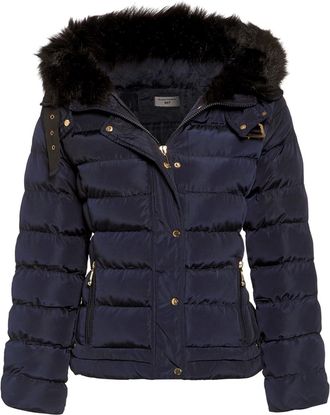 SS7 Womens Padded Winter Showerproof Jacket in Plus Sizes Navy
