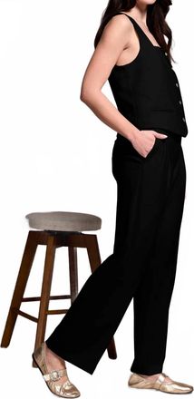 Tribal High Rise Pleat Front Pants In Black