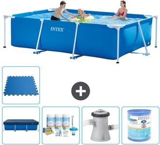 Intex Piscina Con Estructura Rectangular - 300x200x75 Cm - 7-piezas S30151