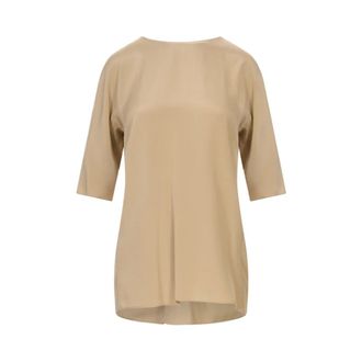 Max Mara Blouses, female, Brown, Size: 2XS Mxegattini Silk Blouse