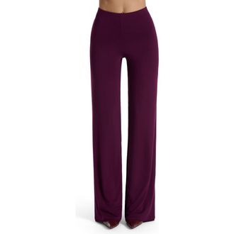 Naked Wardrobe Pull-On Wide Leg Pants in Dark Plum at Nordstrom Rack, Size Large