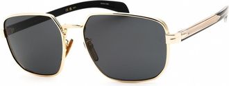 David Beckham Grey Square Mens Sunglasses DB 7121/G/S 0RHL/IR 60