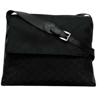 Gucci Vintage Cross Body Bags, unisex, Black, ONE SIZE, Pre-owned Nylon gucci-bags