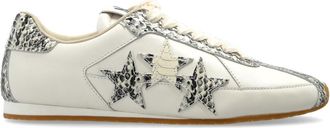 Amiri Schoenen, Dames, Beige, 38 EU, Leer, Lizard Pacific Flat Sneakers