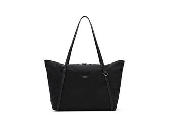 Tumi Q Tote Tote Handbags Black/Gunmetal, Leather