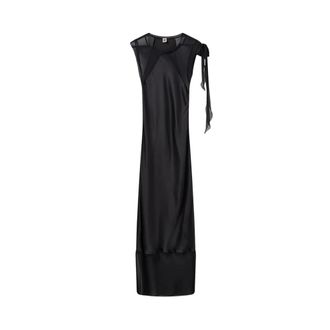 The Garment Zijden Maxi Jurk met Doorschijnende Details - Dames - Maxi kleedjes - Zwart - XS - Kleedjes