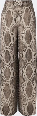 Joseph Rita snake-print satin twill wide-leg pants