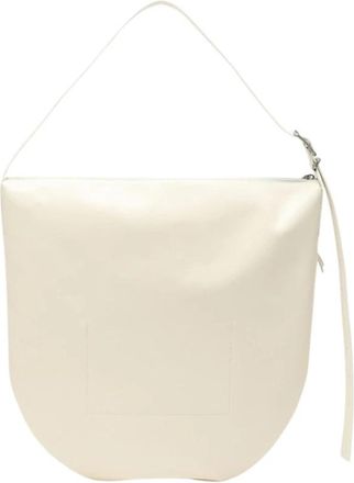 Jil Sander Moon Schoudertas in Soft Calf - Dames - Schoudertassen - Wit - ONE Size - Leer - Tassen