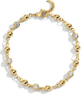 Lili Claspe Stella Crystal Tennis Bracelet in Gold at Nordstrom, Size 6.5