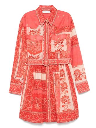 Zimmermann Lucky mini-jurk - Rood