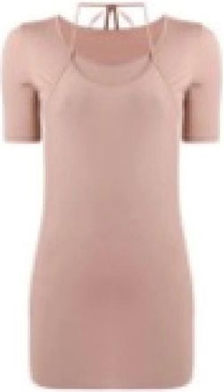 Christophe Lemaire Kleedjes, Dames, Roze, M, Katoen, Second Skin T-Shirt