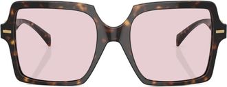 Versace oversize-frame sunglasses - women - Acetate/Metal - 55 - Green