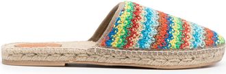 Alanui Over The Rainbow espadrilles - men - Cotton/Rubber/Calf Leather/Jute - 40 - Blue