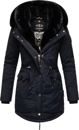 Manteau D'hiver Long Pour Femme Navahoo Umay - Capuche Avec Fausse Fourrure Amovible - Coupe Cintrée Et Imperméable - Taille XS à XXL