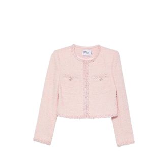 Self Portrait Sequin-embellished Boucl&eacute; Jacket