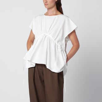 Max Mara White cotton poplin blouse