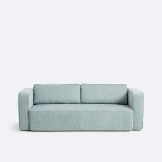 La Redoute Interieurs 3-zitsbank, omvormbaar, met box, van fijn ribfluweel, AMEDEA