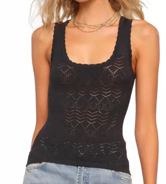 Heartloom Naomi Knit Tank Top In Black