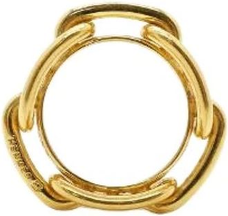Herm&egrave;s Pre-owned Regate Scarf Ring - Dames - Vintage Accessoires - Geel - ONE Size - Vintage