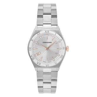 Ferragamo Vega Upper East Quartz Silver Dial Ladies Watch SFKY00123