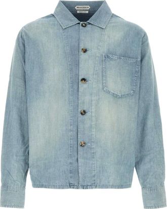 J.W.Anderson Overhemden, Heren, Blauw, L, Katoen, Chambray Shirt