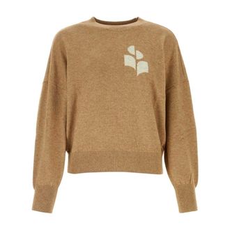 Isabel Marant Round-neck Knitwear, female, Brown, Size: S Marisans Sweater