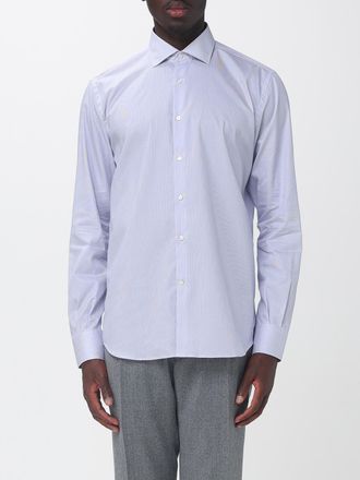 Brooksfield Camicia slim fit in twill di cotone a righe con collo francese