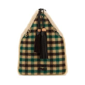 Miu Miu Embroidered Fabric Handbag