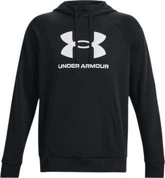 Under Armour Zwarte Hoodie met Logo - Heren - Hoodies - Zwart - M - Polyester - Hoodies & sweatvesten