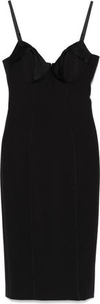 Elisabetta Franchi satin-bows crepe mini dress - Black