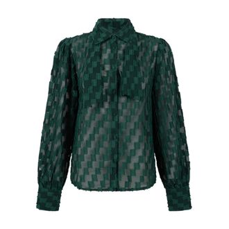 Aaiko Dames, Blouses & Shirts, Groen, Maat: XL
