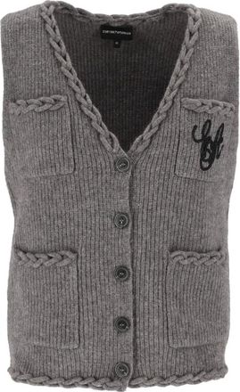 Emporio Armani Chaleco - Knitwear - Mujer - Gris - XS