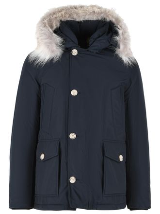 Woolrich Arctic Blue Cotton Blend Parka